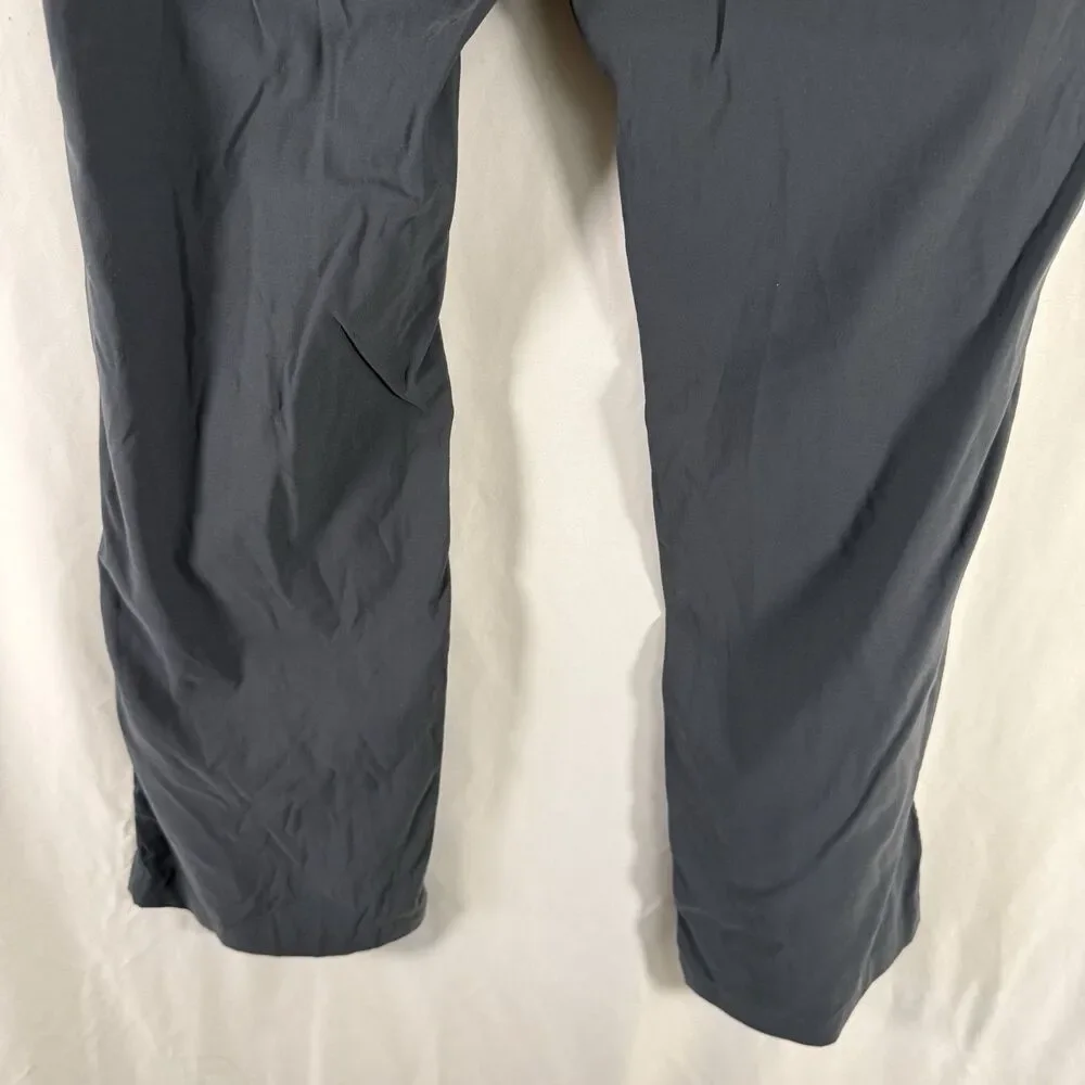 Eddie Bauer Travex Hiking Pants Men's 34x30 Grey Flat Front Chino Slash Pocket